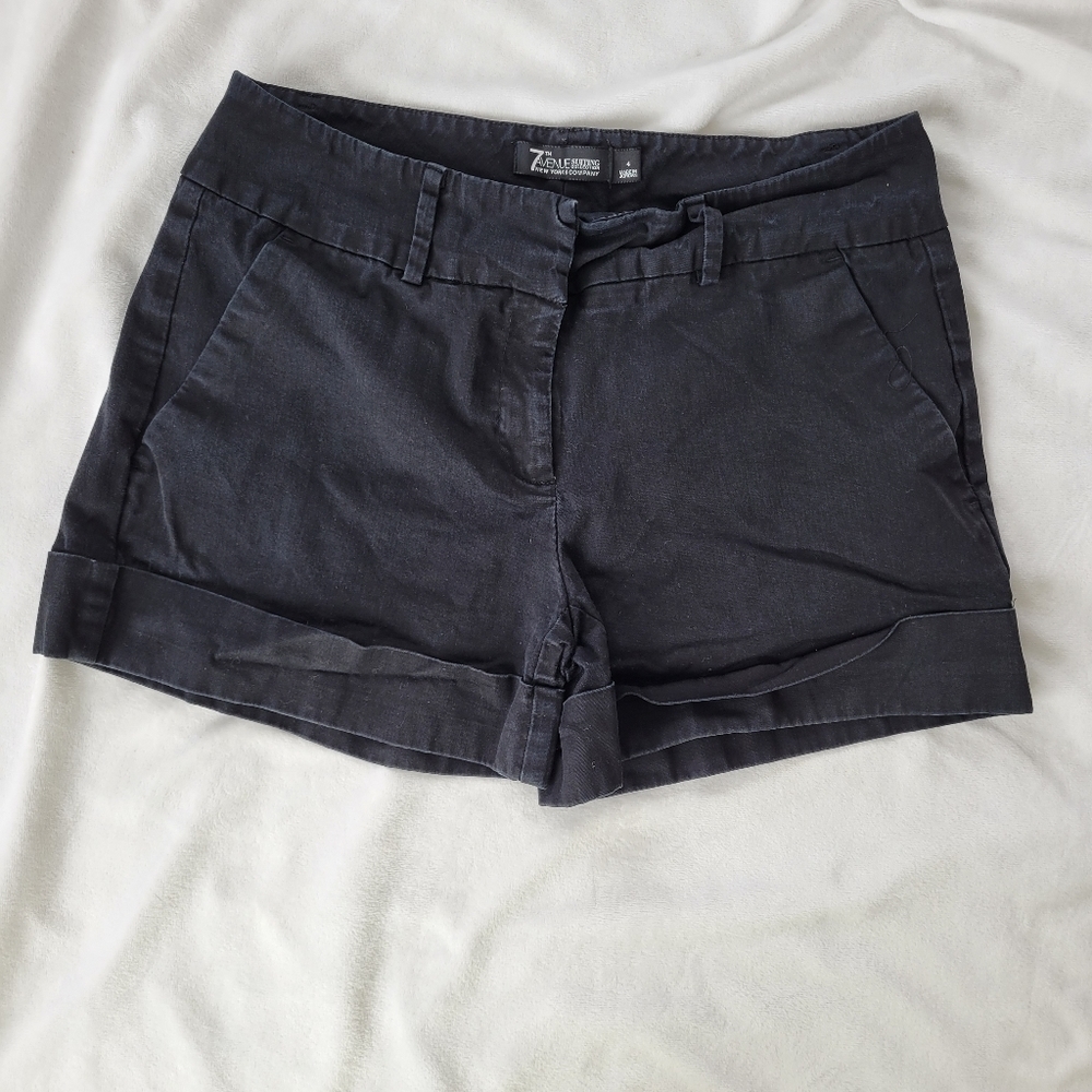 7th Avenue suiting company New York & Co black cotton blend shorts 4